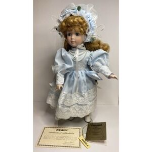 Vintage Dynasty Doll Collection Porcelain Doll &‎ Display Stand